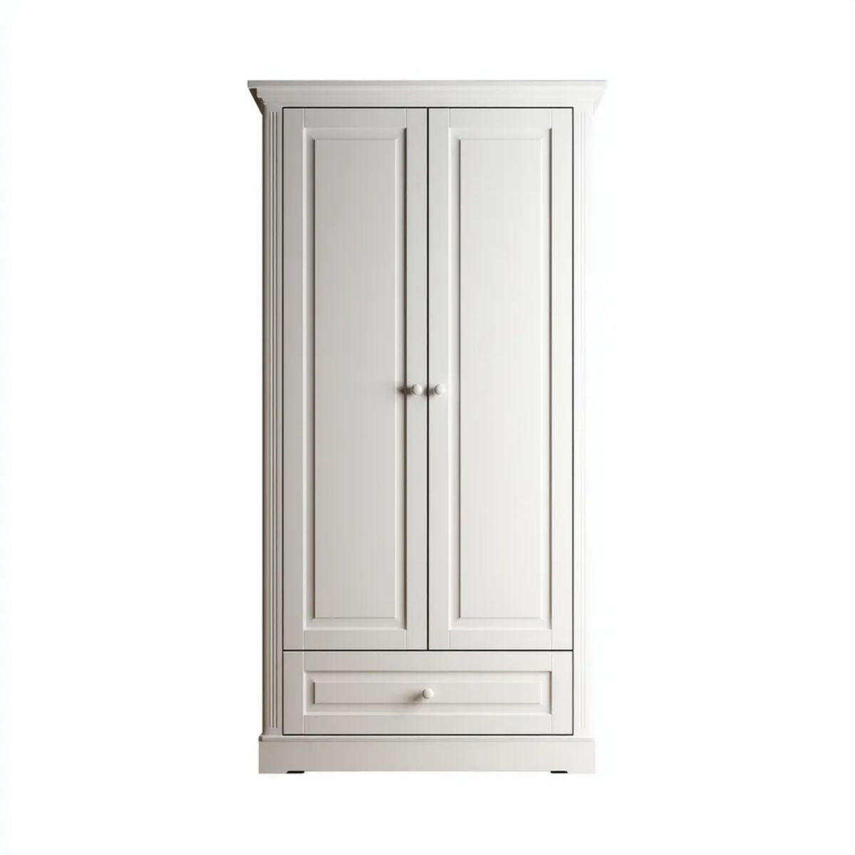 Szafa, Szafka Białego Pola w panelach MDF, 2 drzwi i 1 szuflada, 90 x 52 x 190 cm