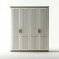 Szafa 4-drzwiowa w panelach MDF British Sire i Description Dark British Brązowy, 200 x 60 x 220 cm