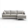 Sofa, 3 fotela poliestrowa kanapa narożna z szezlongiem prostym 280 x 160 x 85 cm