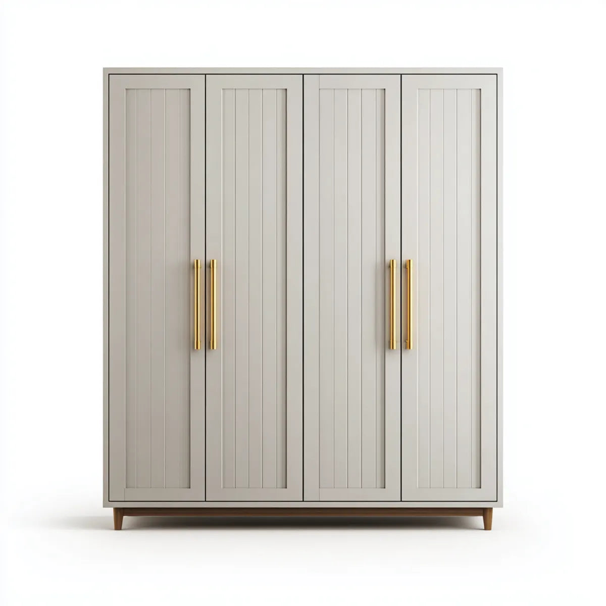 Szafa 4-drzwiowa Greige Złota 180 x 60 x 200 cm MDF prostokątna