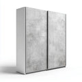 Szafa z drzwiami przesuwnymi, szary dekor betonu 120 x 60 x 200 cm prostokątna płyta wiórowa