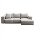 Sofa, 3 fotela przezroczysta, szara, poliestrowa sofa w 260 x 160 x 85 cm