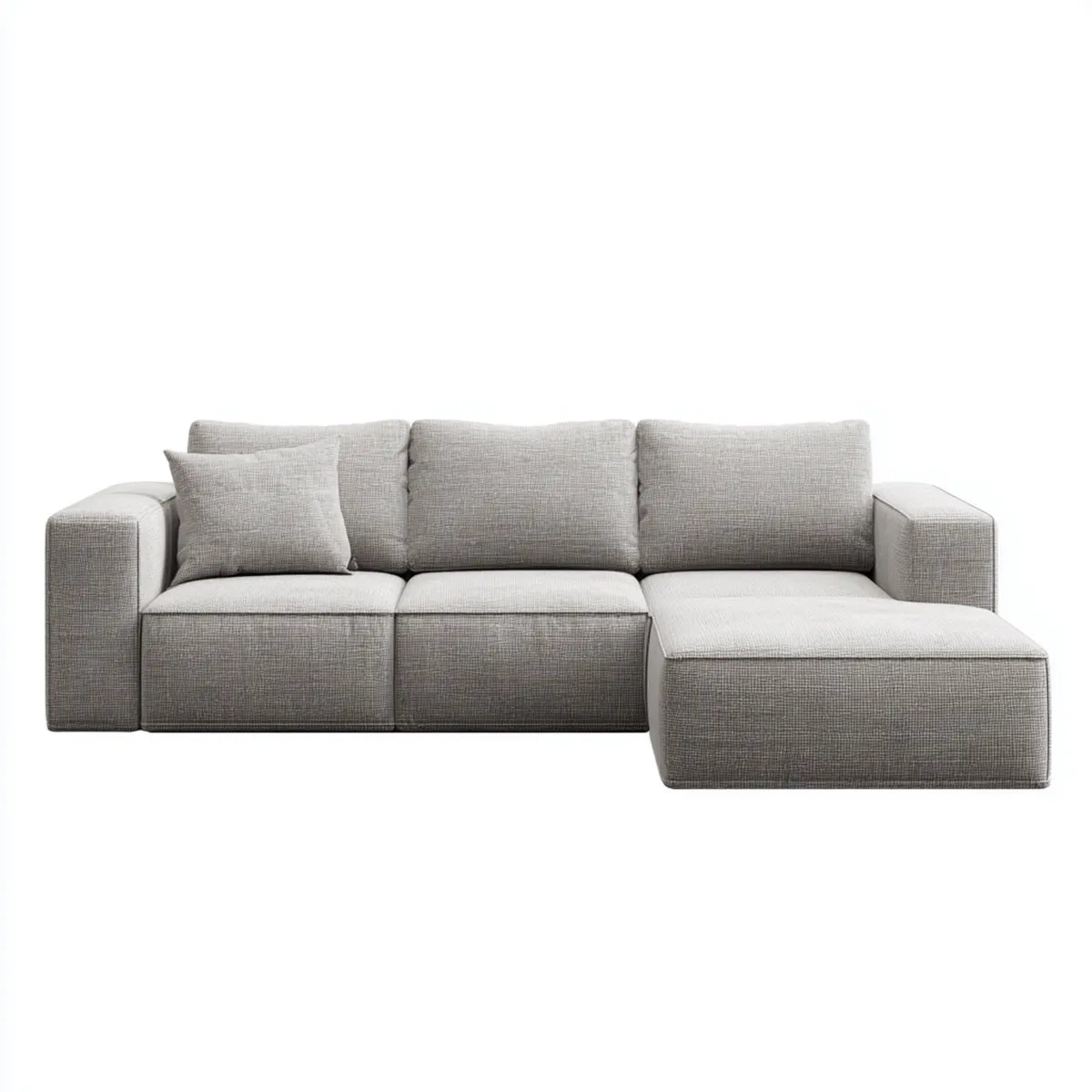 Sofa, 3 fotela przezroczysta, szara, poliestrowa sofa w 260 x 160 x 85 cm