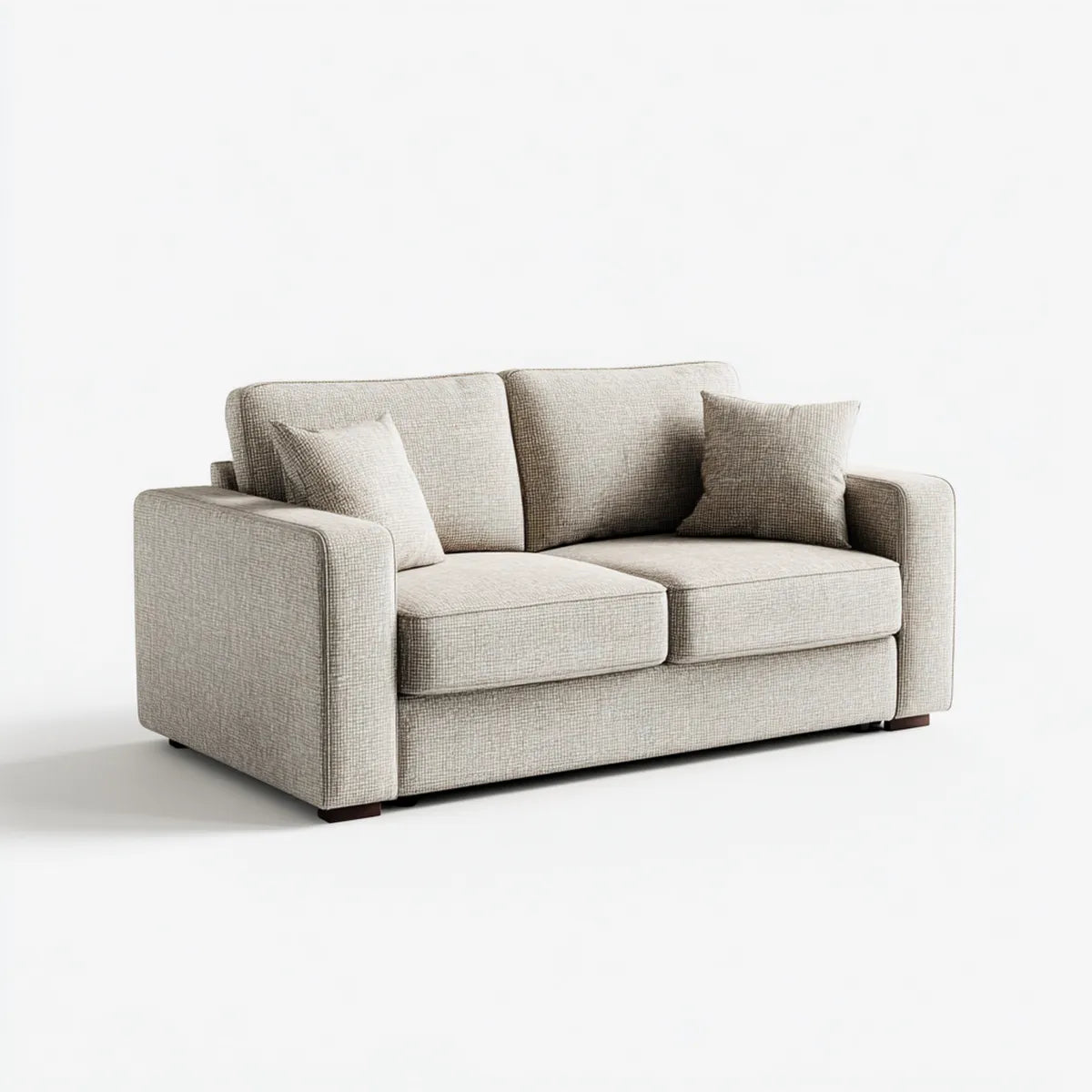 Sofa, 2 fotela beżowa porcelana 180 x 90 x 85 cm poliestrowe szkło proste