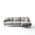 Sofa, 3 fotela poliestrowa sofa szara 280 x 160 x 85 cm